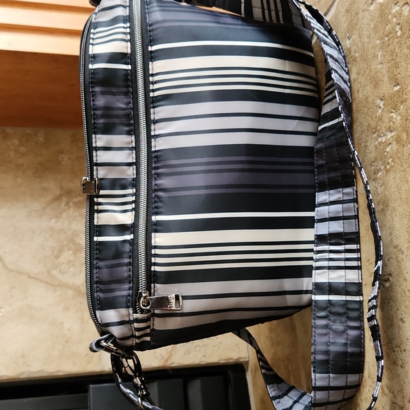 LUG Flare Striped Stylish Black, Gray, Tan Womans Crossbody Bag - Picture 4 of 14